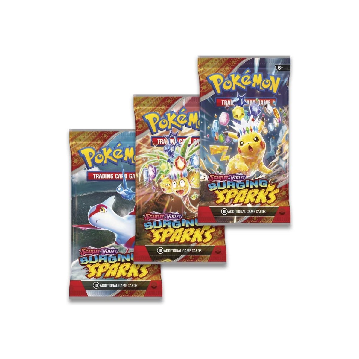 Pokemon TCG Scarlet & Violet-Surging Sparks 3 Booster Packs & Zapdos Promo Card