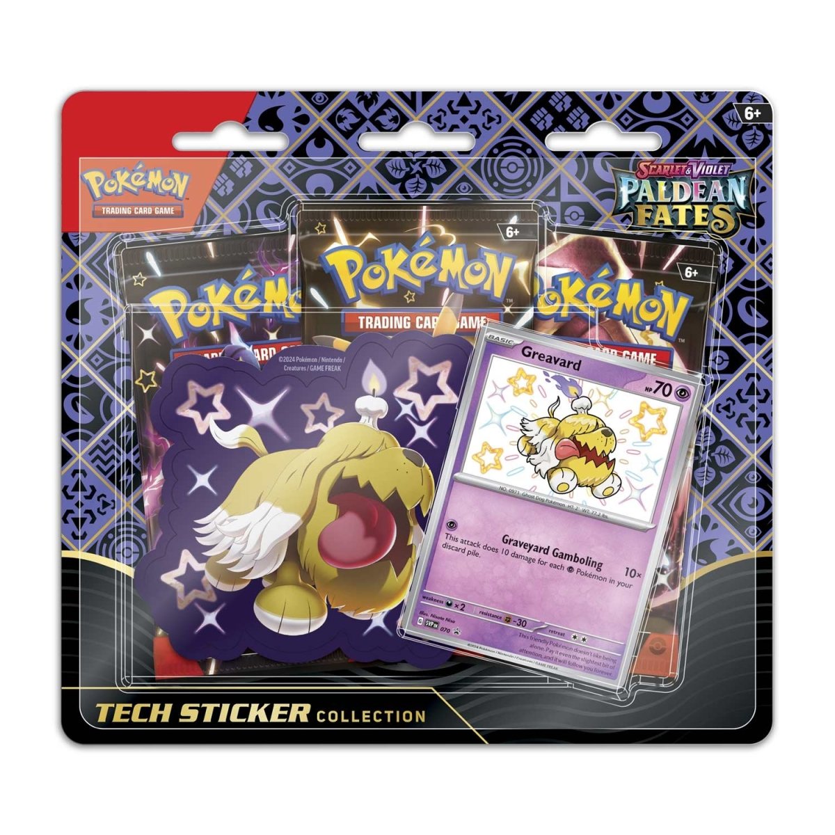 Pokemon TCG Scarlet & Violet Paldean Fates Tech Sticker Collection (Shiny Greavard)