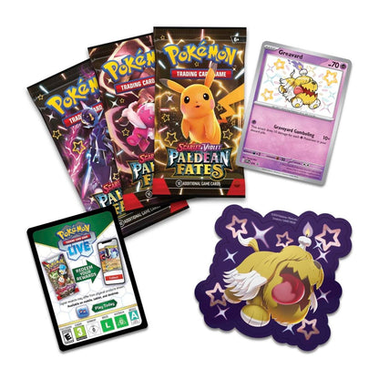 Pokemon TCG Scarlet & Violet Paldean Fates Tech Sticker Collection (Shiny Greavard)