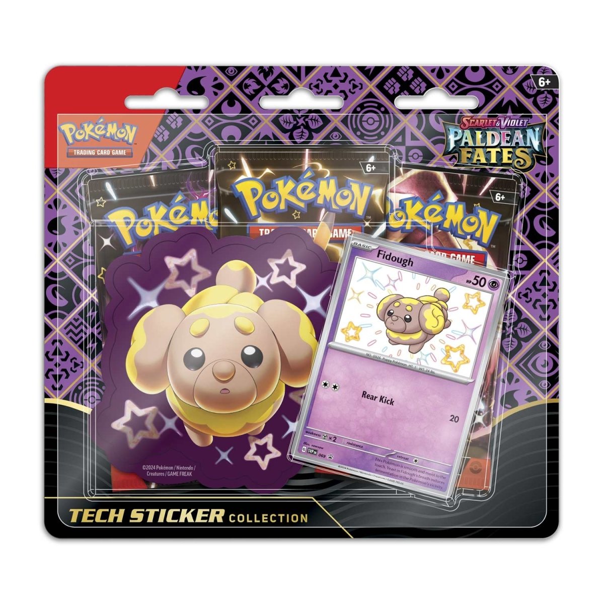 Pokemon TCG Scarlet & Violet Paldean Fates Tech Sticker Collection (Shiny Fidough)