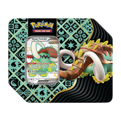 Pokemon TCG Scarlet & Violet Paldean Fates Tin (Shiny Great Tusk ex)