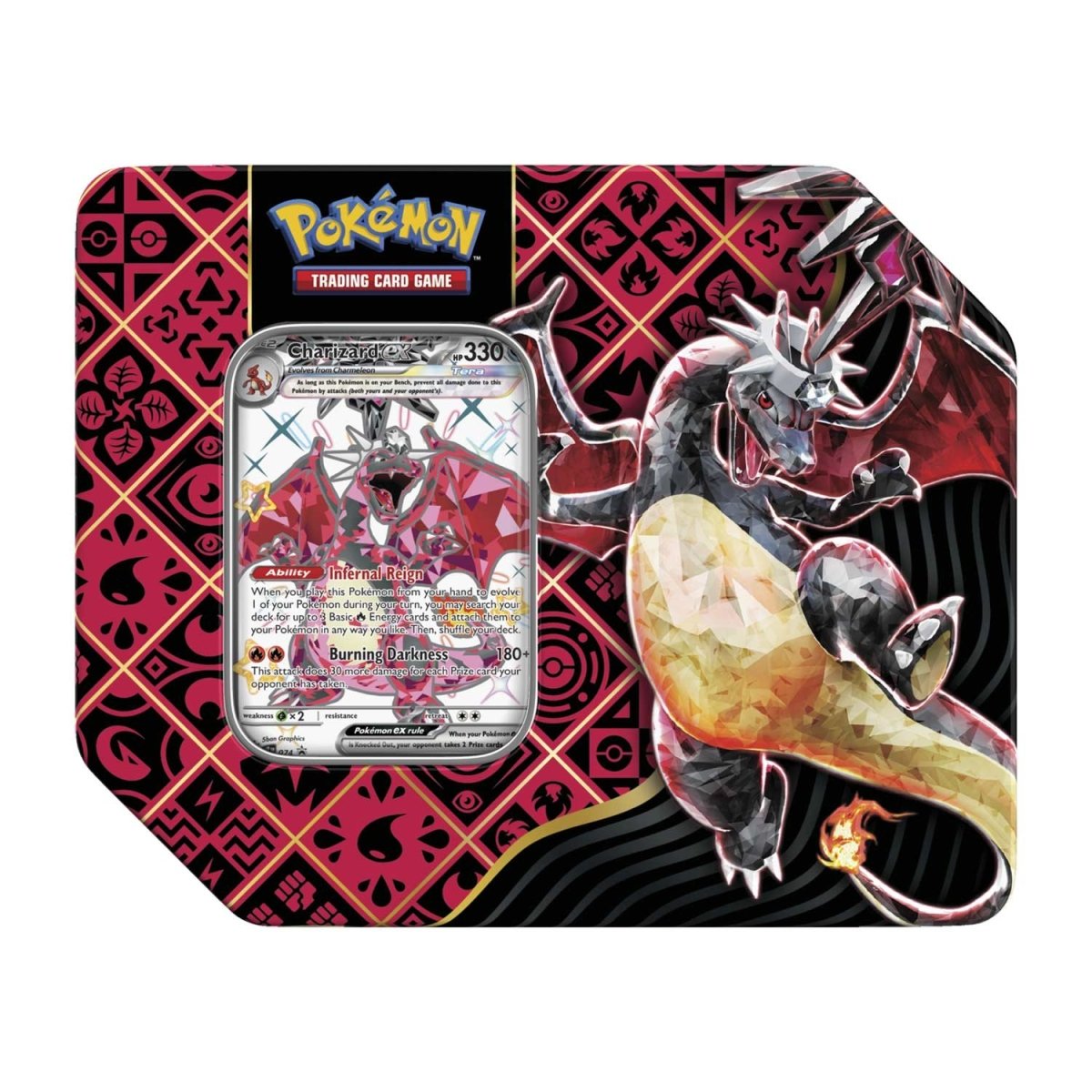 Pokemon TCG Scarlet & Violet Paldean Fates Tin (Shiny Charizard ex)