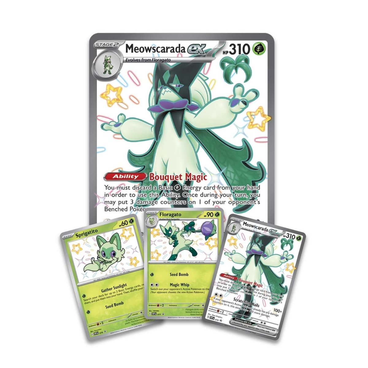 Pokemon TCG Scarlet & Violet Paldean Fates Meowscarada ex Premium Collection