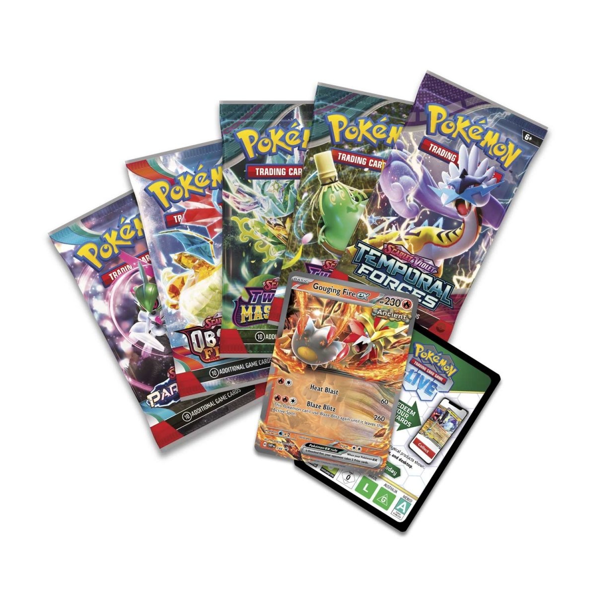 Pokemon TCG Paradox Destinies Tin (Gouging Fire ex)