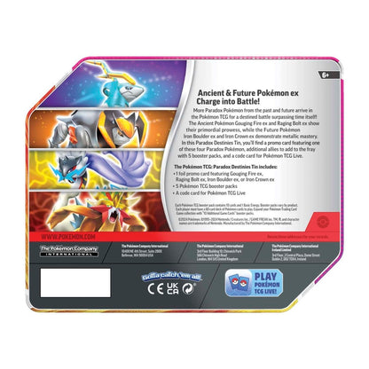Pokemon TCG Paradox Destinies Tin (Gouging Fire ex)