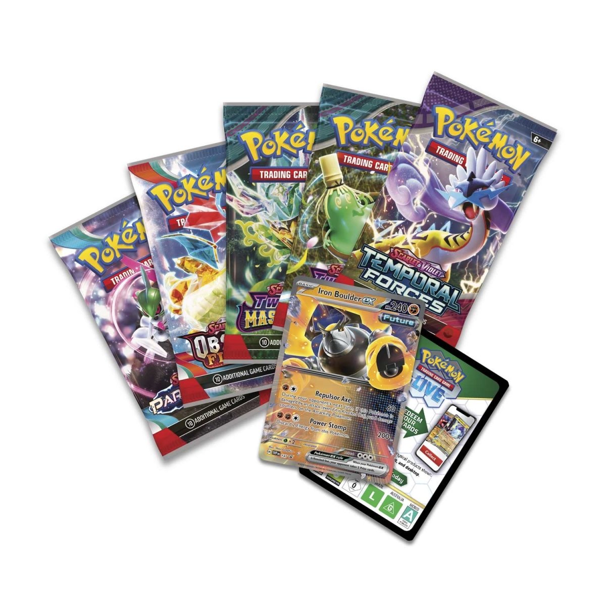 Pokemon TCG Paradox Destinies Tin (Iron Boulder ex)