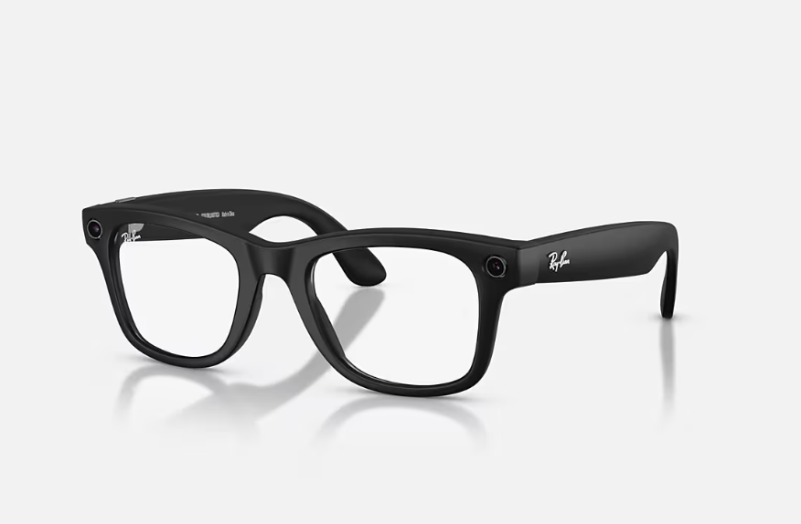 Rayban Meta Wayfarer Gen 2 High Bridge Fit Matte Black Clear/Grey Transitions