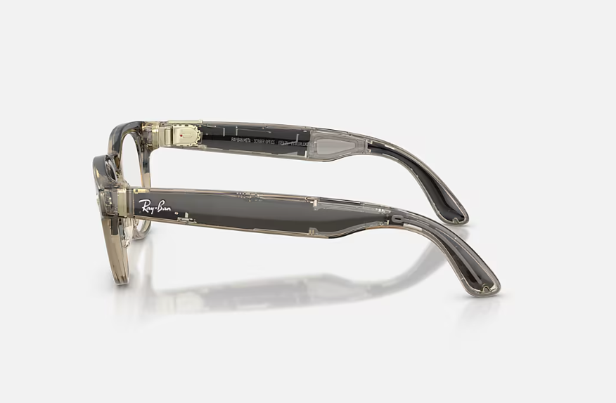 Rayban Meta Scriber Optics Gen 2 Universal Fit Shiny Transparent Stone Beige