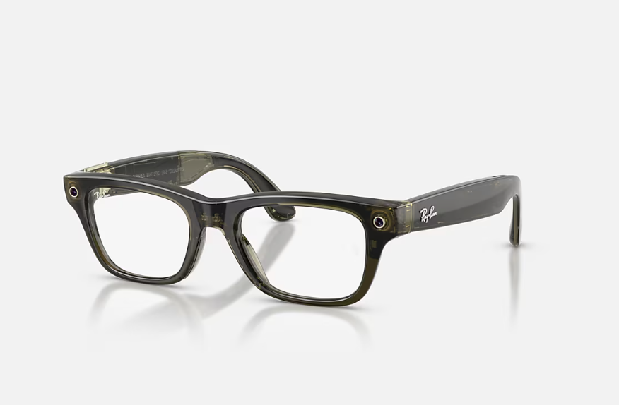 Rayban Meta Blayzer Optics Gen 2 Universal Fit Shiny Transparent Dark Olive