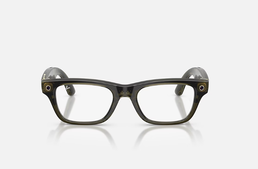 Rayban Meta Blayzer Optics Gen 2 Universal Fit Shiny Transparent Dark Olive