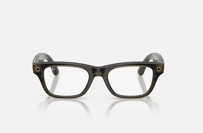 Rayban Meta Blayzer Optics Gen 2 Universal Fit Shiny Transparent Dark Olive