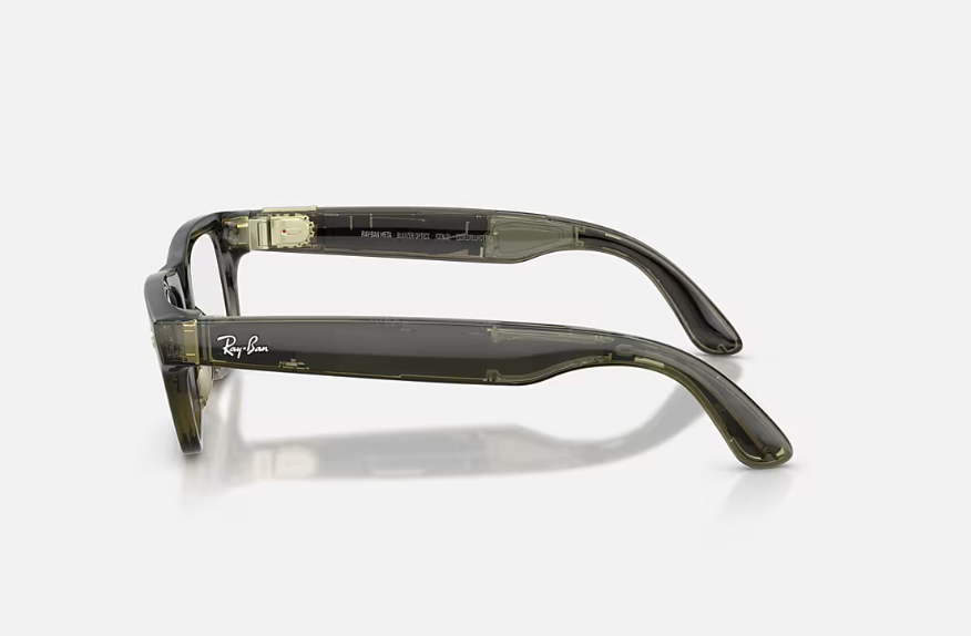 Rayban Meta Blayzer Optics Gen 2 Universal Fit Shiny Transparent Dark Olive