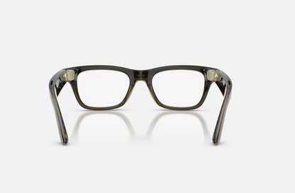 Rayban Meta Blayzer Optics Gen 2 Universal Fit Shiny Transparent Dark Olive