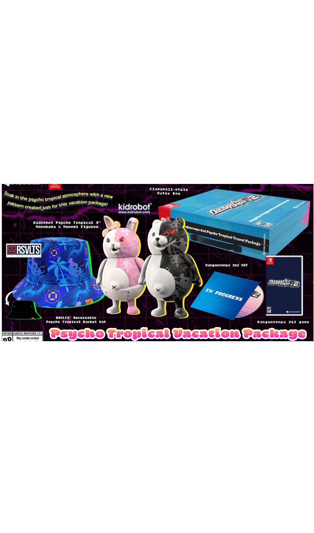 Danganronpa 2x2 Psycho Tropical Vacation Package Collector's Edition Nintendo Switch 2
