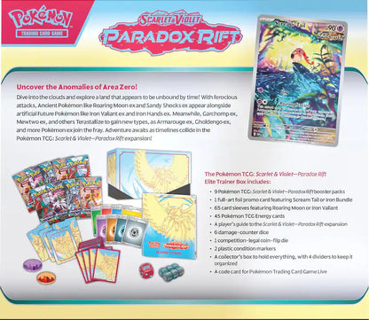 Pokemon TCG Scarlet & Violet Paradox Rift Elite Trainer Box Roaring Moon
