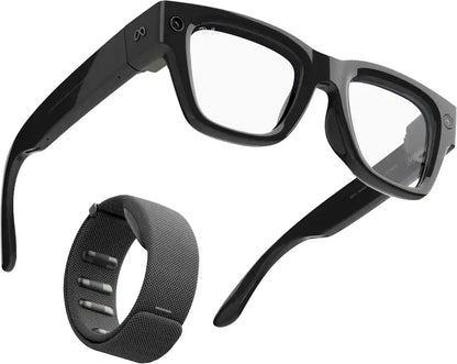 Meta Ray Ban Display & Neural Band AI Glasses With In Lens Display Shiny Frame Standard Band Size 2 Black