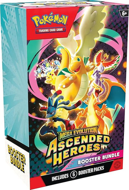 Pokemon TCG Mega Evolution Ascended Heroes Booster Bundle 6 Packs