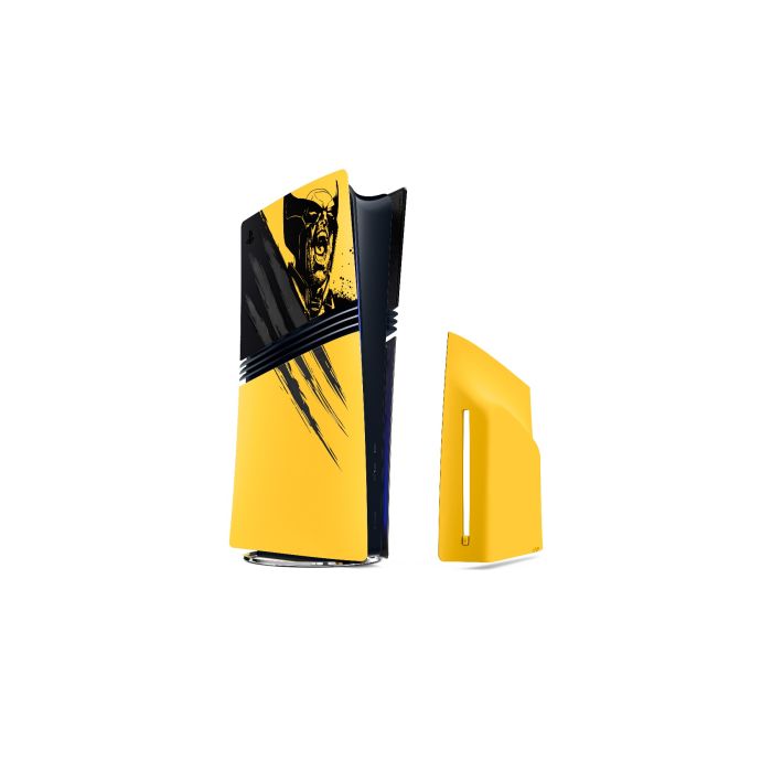 Sony PlayStation 5 Pro Wolverine Battle Yellow Console Cover