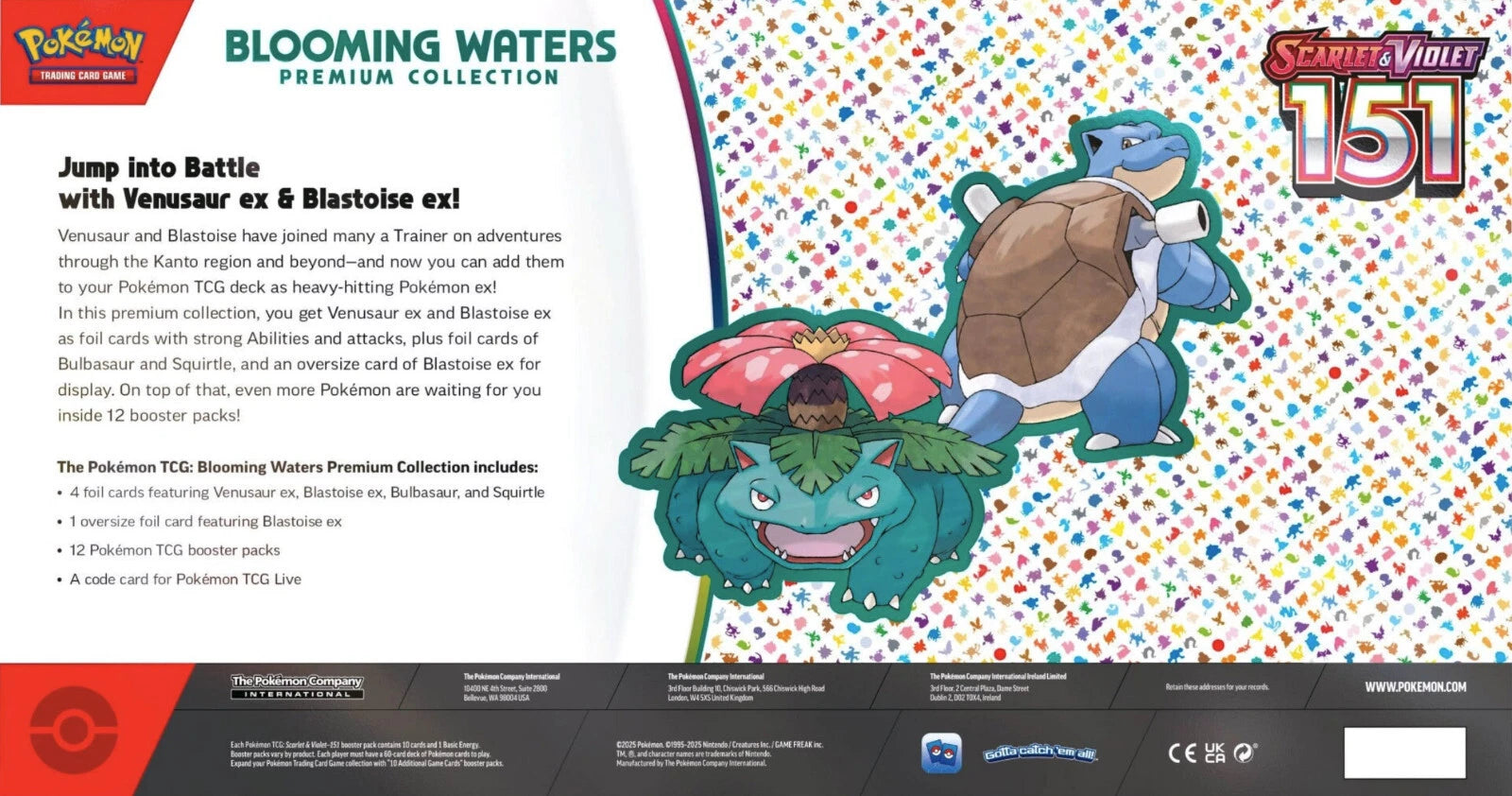 Pokemon TCG Scarlet & Violet 151 Blooming Waters Premium Collection Box