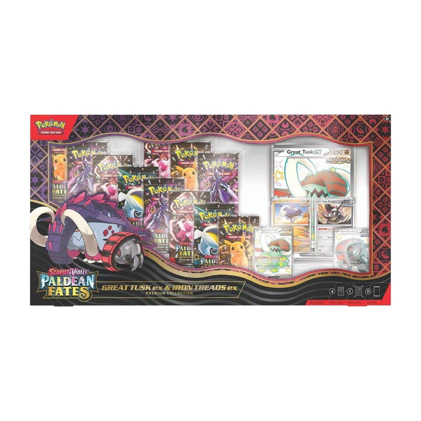 Pokemon TCG Paldean Fates Great Tusk Iron Treads Ex Premium Collection